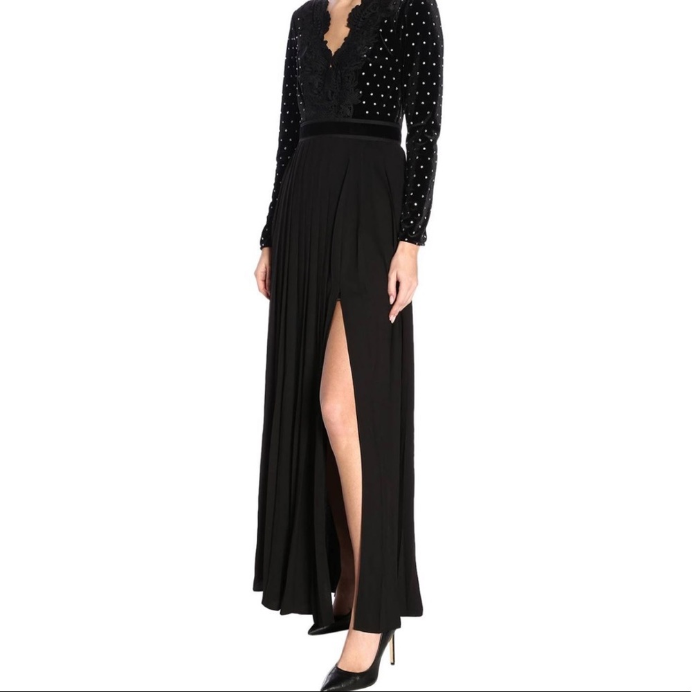 Self portrait Lace Trimmed Diamante Maxi Dress - Picture 2 of 3